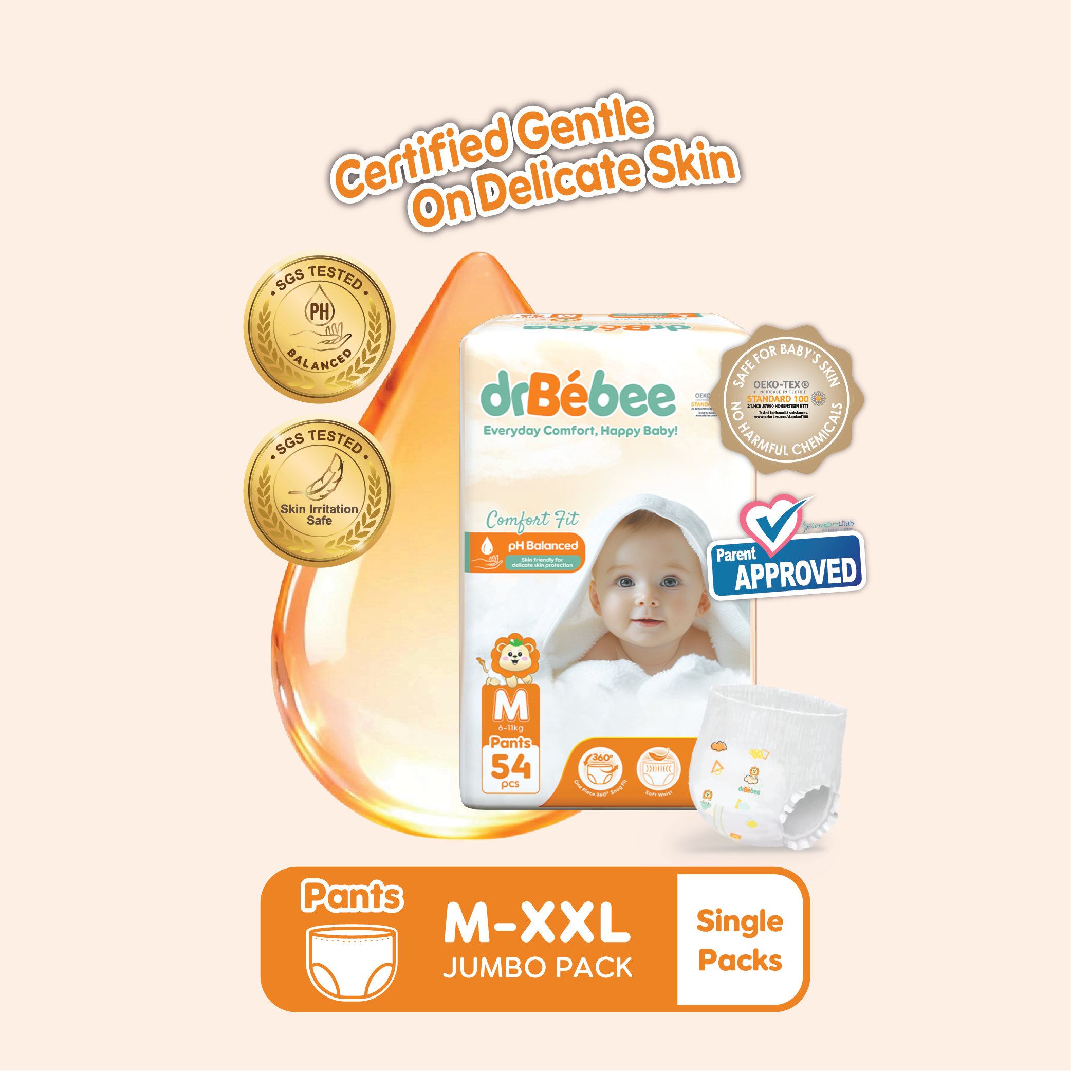 drBébee™ ខោទឹកនោម Comfort Fit ប្រភេទកញ្ចប់តូច